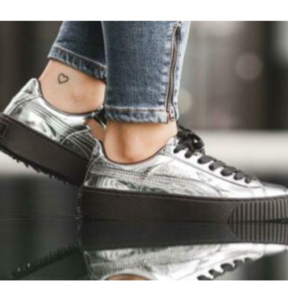 PUMA  BASKET CREEPER METALLIC WOMEN SIZE 6.5 - Picture 2 of 5